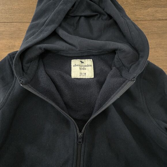 Abercrombie & Fitch Navy Blue Boys Hoodie Size 13/14 - Picture 5 of 7